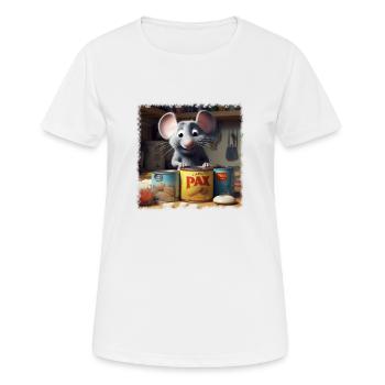 Souris affamée - T-shirt respirant Femme - blanc - Devant - AI Model Female 172 dark (172cm)