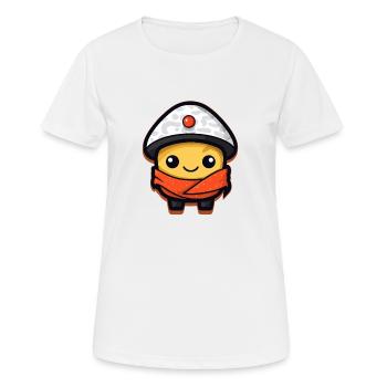 Cute sushi mascot - Women's Breathable T-Shirt - white - Front - AI Model Female 172 dark (172cm)