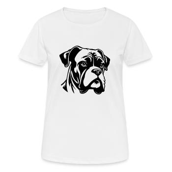 Races de chiens boxers - T-shirt respirant Femme - blanc - Devant - AI Model Female 172 dark (172cm)
