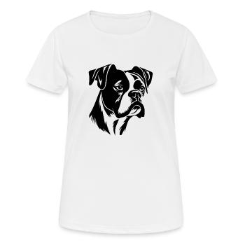 Races de chiens boxers - T-shirt respirant Femme - blanc - Devant - AI Model Female 172 dark (172cm)
