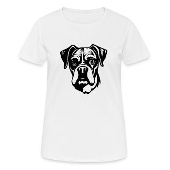 Races de chiens boxers - T-shirt respirant Femme - blanc - Devant - AI Model Female 172 dark (172cm)