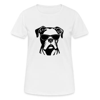 Races de chiens boxers - T-shirt respirant Femme - blanc - Devant - AI Model Female 172 dark (172cm)
