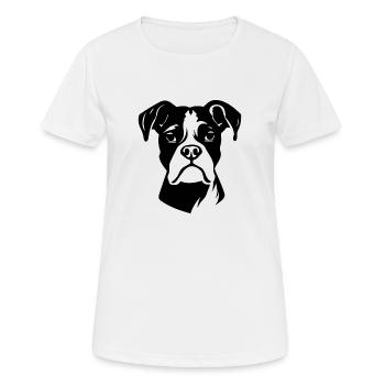 Races de chiens boxers - T-shirt respirant Femme - blanc - Devant - AI Model Female 172 dark (172cm)