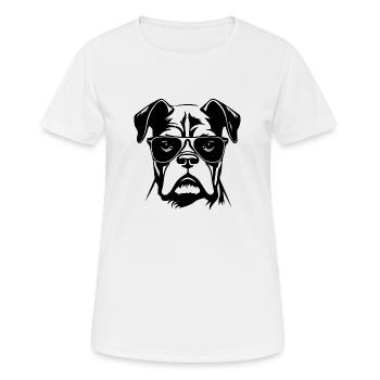 Races de chiens boxers - T-shirt respirant Femme - blanc - Devant - AI Model Female 172 dark (172cm)