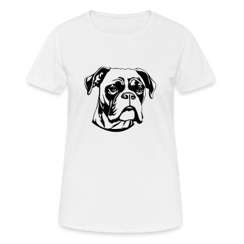 Races de chiens boxers - T-shirt respirant Femme - blanc - Devant - AI Model Female 172 dark (172cm)