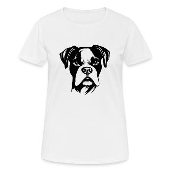 Races de chiens boxers - T-shirt respirant Femme - blanc - Devant - AI Model Female 172 dark (172cm)