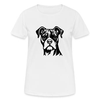 Races de chiens boxers - T-shirt respirant Femme - blanc - Devant - AI Model Female 172 dark (172cm)
