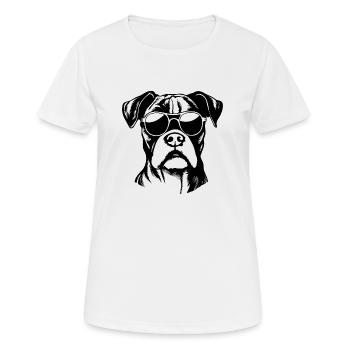 Races de chiens boxers - T-shirt respirant Femme - blanc - Devant - AI Model Female 172 dark (172cm)