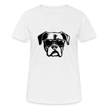 Races de chiens boxers - T-shirt respirant Femme - blanc - Devant - AI Model Female 172 dark (172cm)