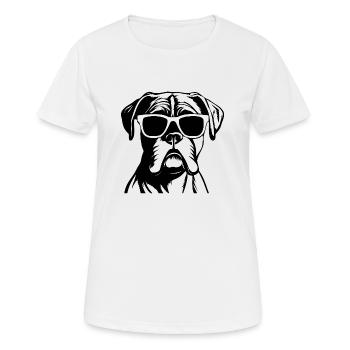 Races de chiens boxers - T-shirt respirant Femme - blanc - Devant - AI Model Female 172 dark (172cm)