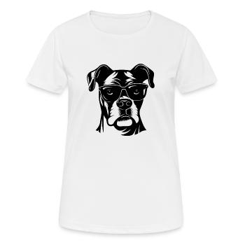 Races de chiens boxers - T-shirt respirant Femme - blanc - Devant - AI Model Female 172 dark (172cm)