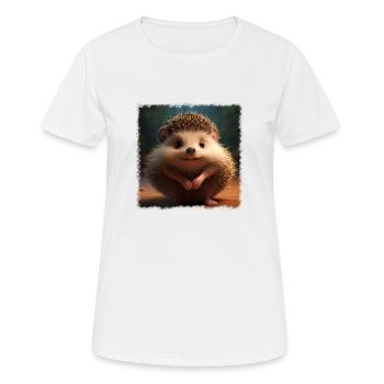 Süßer Igel - Frauen T-Shirt atmungsaktiv - Weiß - Vorne - AI Model Female 172 dark (172cm)