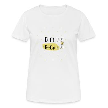 Dein Glas - Frauen T-Shirt atmungsaktiv - Weiß - Vorne - AI Model Female 172 dark (172cm)