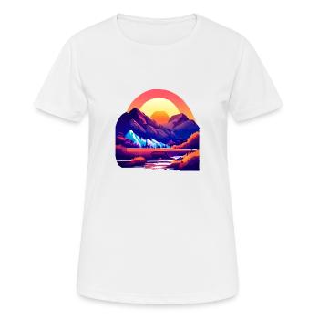 Randonnée en montagne Randonneurs en montagne Randonnées en montagne - T-shirt respirant Femme - blanc - Devant - AI Model Female 172 dark (172cm)