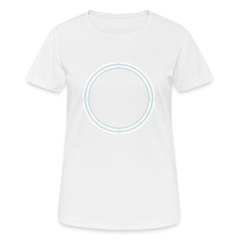 Kreis Icon - Frauen T-Shirt atmungsaktiv - Weiß - Vorne - AI Model Female 172 dark (172cm)
