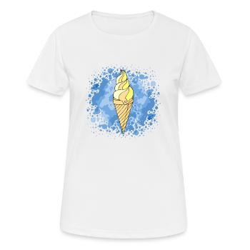 Eis - Frauen T-Shirt atmungsaktiv - Weiß - Vorne - AI Model Female 172 dark (172cm)