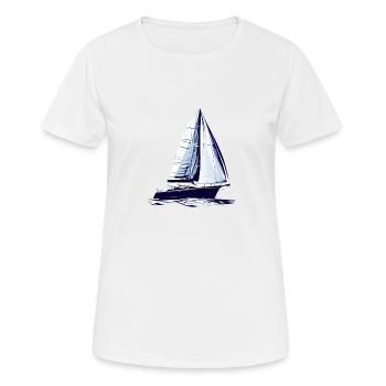 Segler Segelschiff Segeln Segelsport Segelboot - Frauen T-Shirt atmungsaktiv - Weiß - Vorne - AI Model Female 172 dark (172cm)
