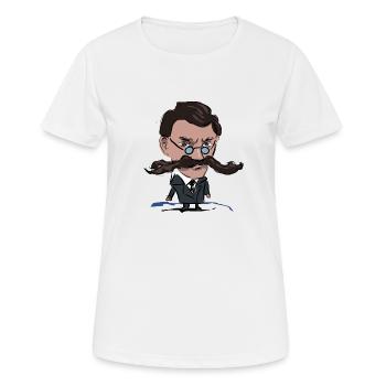 Nietzsche - T-shirt respirant Femme - blanc - Devant - AI Model Female 172 dark (172cm)