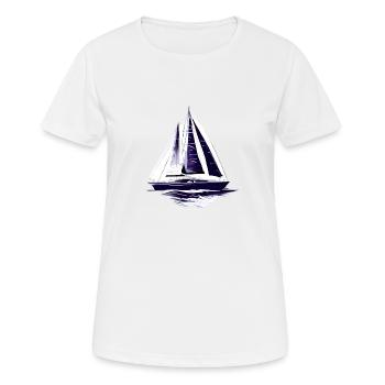 Segeln Segelboot Segelsport Segler Segelschiff - Frauen T-Shirt atmungsaktiv - Weiß - Vorne - AI Model Female 172 dark (172cm)