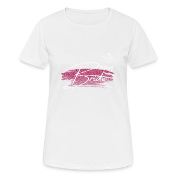 Team Braut-Team der Braut Golden Pink - Frauen T-Shirt atmungsaktiv - Weiß - Vorne - AI Model Female 172 dark (172cm)