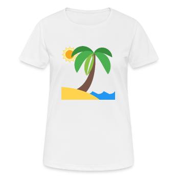 Île ensoleillée - T-shirt respirant Femme - blanc - Devant - AI Model Female 172 dark (172cm)