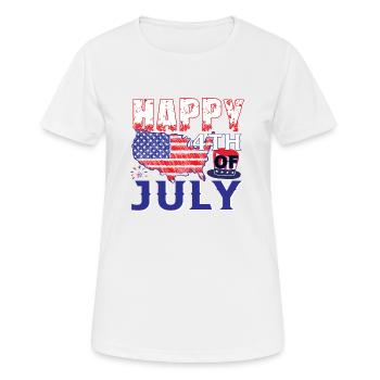 Happy 4th of July - Women's Breathable T-Shirt - white - Front - AI Model Female 172 dark (172cm)