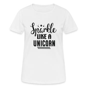 Sparkle Like a Unicorn - Frauen T-Shirt atmungsaktiv - Weiß - Vorne - AI Model Female 172 dark (172cm)