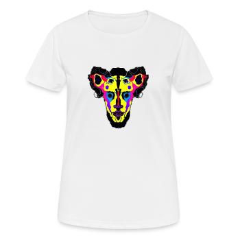 masque tribal | - T-shirt respirant Femme - blanc - Devant - AI Model Female 172 dark (172cm)