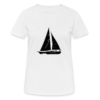 Segelsport Segelschiff Segeln Segler Segelboot - Frauen T-Shirt atmungsaktiv - Weiß - Vorne - AI Model Female 172 dark (172cm)