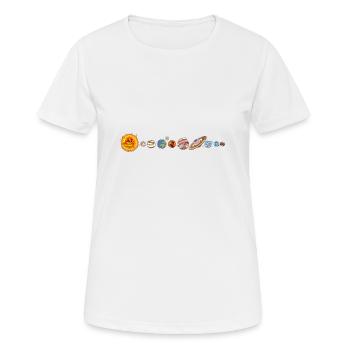 Solar System - Women's Breathable T-Shirt - white - Front - AI Model Female 172 dark (172cm)