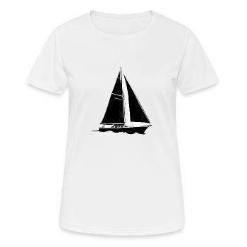 Segelsport Segelboot Segler Segelschiff Segeln - Frauen T-Shirt atmungsaktiv - Weiß - Vorne - AI Model Female 172 dark (172cm)