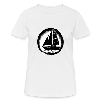 voilier voilier voilier voilier voilier voilier - T-shirt respirant Femme - blanc - Devant - AI Model Female 172 dark (172cm)