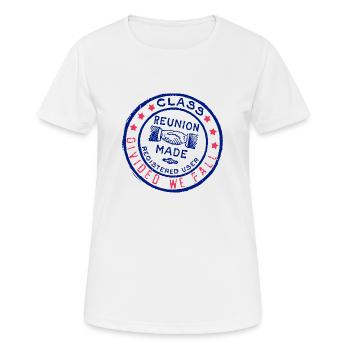 Klassentreffen - Frauen T-Shirt atmungsaktiv - Weiß - Vorne - AI Model Female 172 dark (172cm)