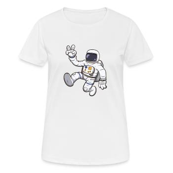 Astronaute dans l’espace - T-shirt respirant Femme - blanc - Devant - AI Model Female 172 dark (172cm)