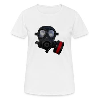 S10 Gasmaske - Frauen T-Shirt atmungsaktiv - Weiß - Vorne - AI Model Female 172 dark (172cm)