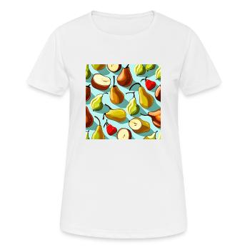 Birnen-Perfektion - Frauen T-Shirt atmungsaktiv - Weiß - Vorne - AI Model Female 172 dark (172cm)
