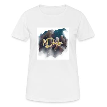 Danke - Frauen T-Shirt atmungsaktiv - Weiß - Vorne - AI Model Female 172 dark (172cm)