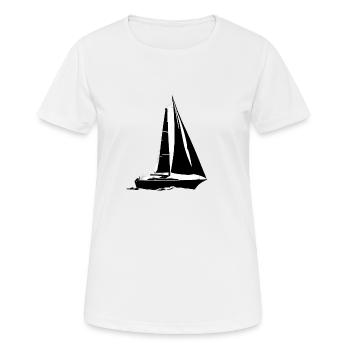 Sailboat Sailing Sailing Sailing Sailing Ship - Women's Breathable T-Shirt - white - Front - AI Model Female 172 dark (172cm)
