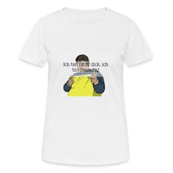 3 - Frauen T-Shirt atmungsaktiv - Weiß - Vorne - AI Model Female 172 dark (172cm)