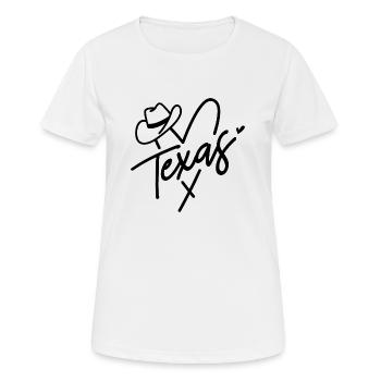 Texas Cowboy Heart Love - T-shirt respirant Femme - blanc - Devant - AI Model Female 172 dark (172cm)