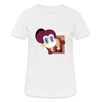 SMILE THIEF - Women's Breathable T-Shirt - white - Front - AI Model Female 172 dark (172cm)