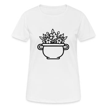 Chaudron Sorcière magique Halloween - T-shirt respirant Femme - blanc - Devant - AI Model Female 172 dark (172cm)