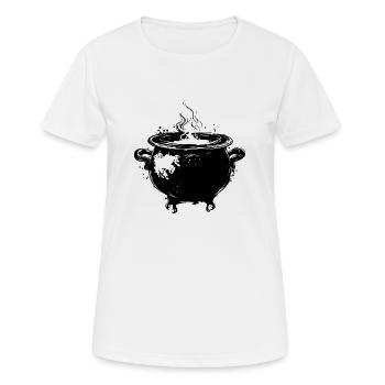 Chaudron Sorcière magique Halloween - T-shirt respirant Femme - blanc - Devant - AI Model Female 172 dark (172cm)