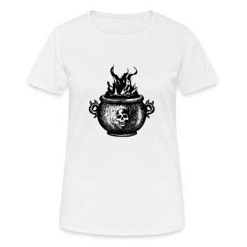 Kessel Magisch Hexe Halloween - Frauen T-Shirt atmungsaktiv - Weiß - Vorne - AI Model Female 172 dark (172cm)