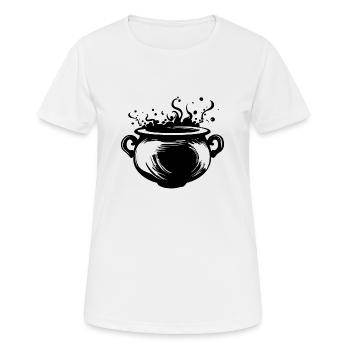 Chaudron Sorcière magique Halloween - T-shirt respirant Femme - blanc - Devant - AI Model Female 172 dark (172cm)