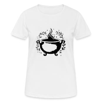 Kessel Magisch Hexe Halloween - Frauen T-Shirt atmungsaktiv - Weiß - Vorne - AI Model Female 172 dark (172cm)