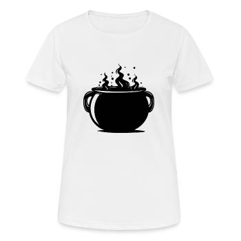 Kessel Magisch Hexe Halloween - Frauen T-Shirt atmungsaktiv - Weiß - Vorne - AI Model Female 172 dark (172cm)