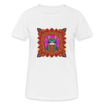 Beautiful Bohemian Cat | - Women's Breathable T-Shirt - white - Front - AI Model Female 172 dark (172cm)
