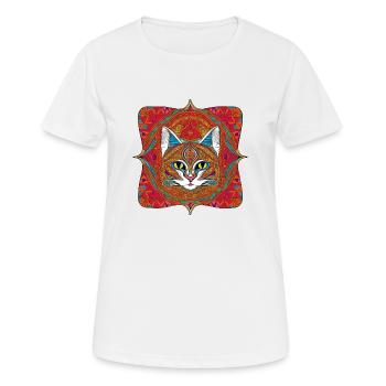 Beautiful Bohemian Cat | - Women's Breathable T-Shirt - white - Front - AI Model Female 172 dark (172cm)