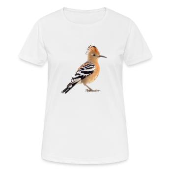 Der Wiedehopf ist ein seltener Vogel - Frauen T-Shirt atmungsaktiv - Weiß - Vorne - AI Model Female 172 dark (172cm)
